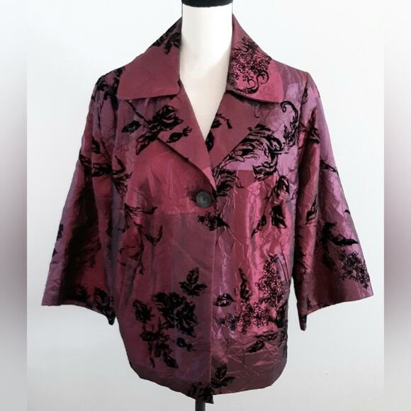 Susan Graver Crop Velvet Jacket - Picture 1 of 8